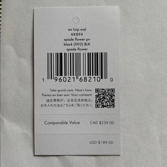 Kate Spade Black Floral Pattern Wallet - Picture 11 of 11